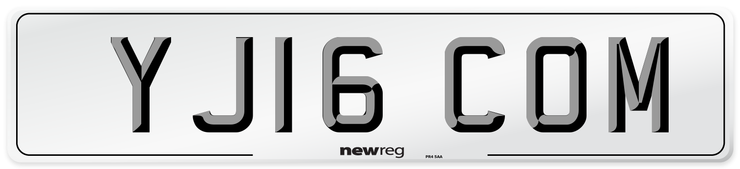 YJ16 COM Number Plate from New Reg
